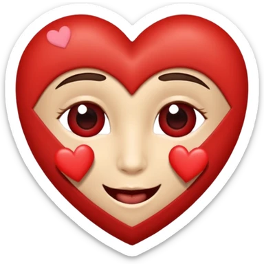 Perezoso con 2 corazones al lado izquierdo de la cara y un corazón al lado derecho la cara y los ojos serrados sonriendo como enamorado sticker