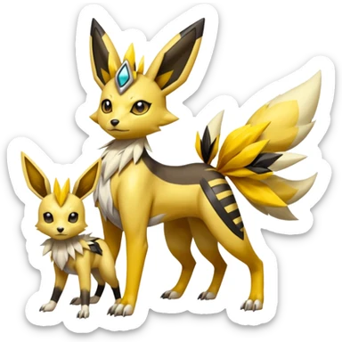 Meloetta-Renamon-Umbreon-Jolteon-Beedrill-Manectric-hybrid-fusion, full body sticker
