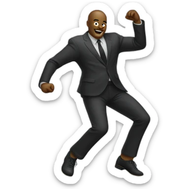 creepy dancing big man sticker