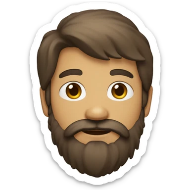 un garcon brun avec de la barbe et les cheveux court raide sticker