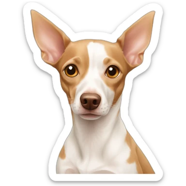 two dogs brown Podenco and white chihuahua sticker