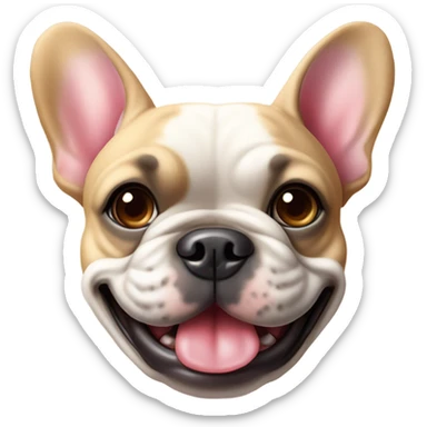 Happy Valentines Day French bulldog sticker