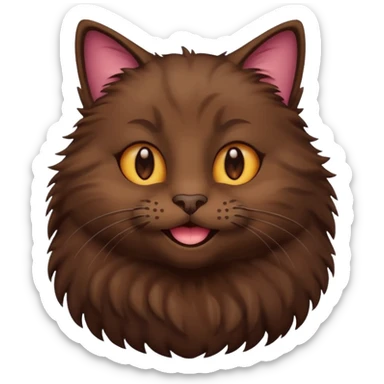 Emoji de gata morenita  sticker