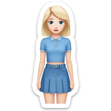 Lacey Short Light blue skirt sticker