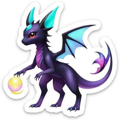 Shiny Ethereal Celestial Salandit-Noivern-Umbreon-Noibat-Espeon-Hybrid (Full body) sticker