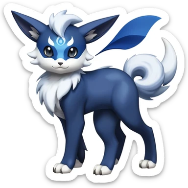 Meowstic-Absol-Pokémon-Fakémon-hybrid-creature (full body) sticker