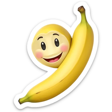 Funny banana sticker