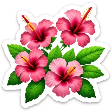 hibiscus flower bouquet
 sticker