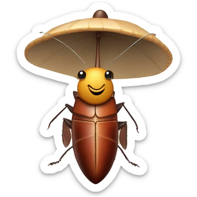A cockroach with a sombreo holding a maraca ￼ sticker