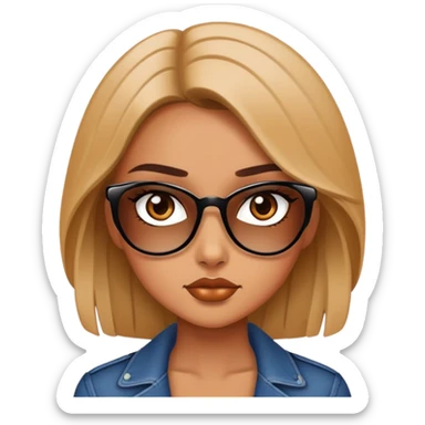 fashionable girl with attitude posing sticker