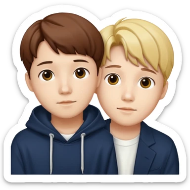 BTS J-hope with V BTS sticker