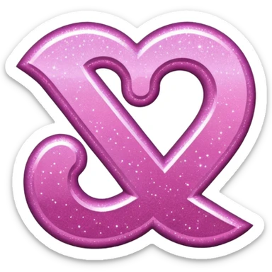 glitter pink simbolo Douyin sticker