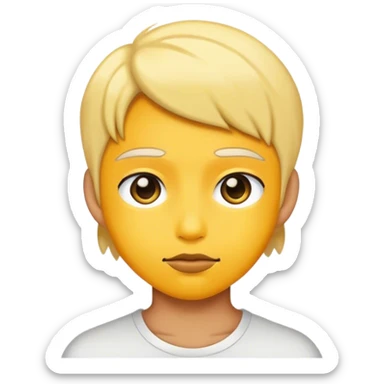 teen not yellow skin tone sticker