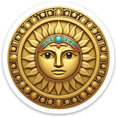 Inca sun symbol sticker