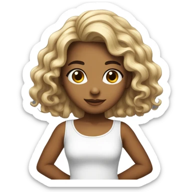 menina olho castanho cabelo ate o ombro cabelo castanho sticker