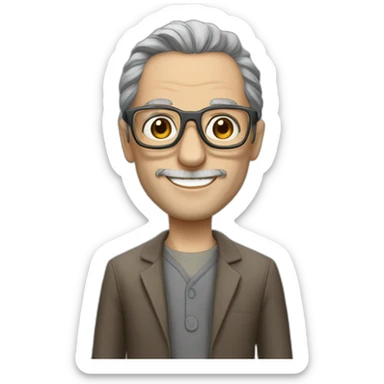 Professeur de la casa de papel avec des lunettes et un sourire m sticker