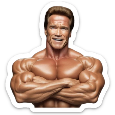 arnold schwarzenegger doing shia labeouf pose sticker