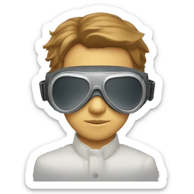 a pair of aviator goggles sticker