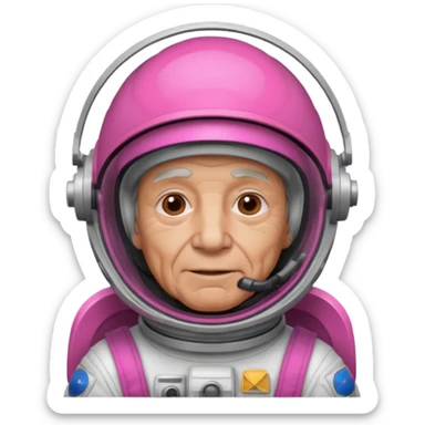  old man man Astronaut with Pink Visors sticker