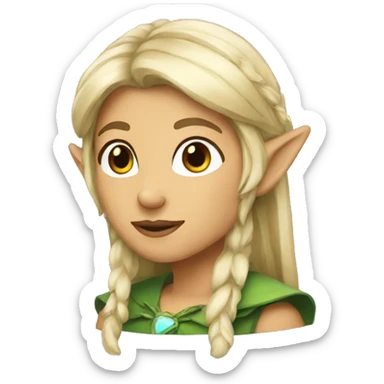 Une femme elfe sticker