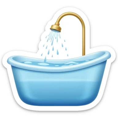 Bathtub full of water sticker