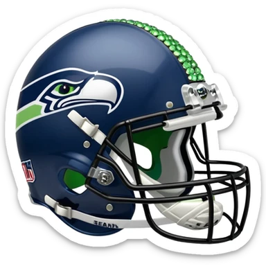 NFL Seahawks helmut with bling sticker