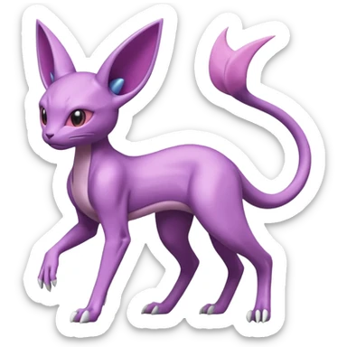 Miraidon-Genesect-Espeon-Mewtwo-Fakémon-hybrid-creature (full body)  sticker