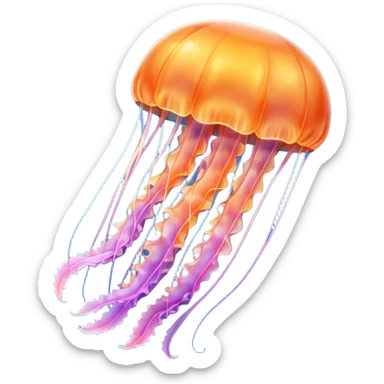 jellyfish with unique design and color but i want a simple one i dont want color orange and blue sticker