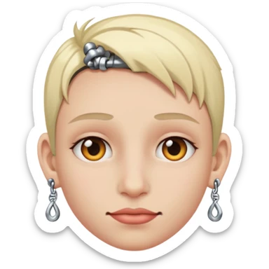 person with piercings sticker