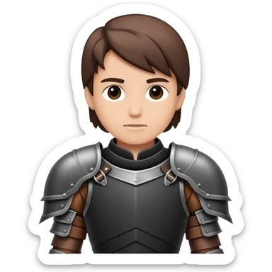 a person wearing leather armor but you can only see his upper body and the picture can only be black and white sticker