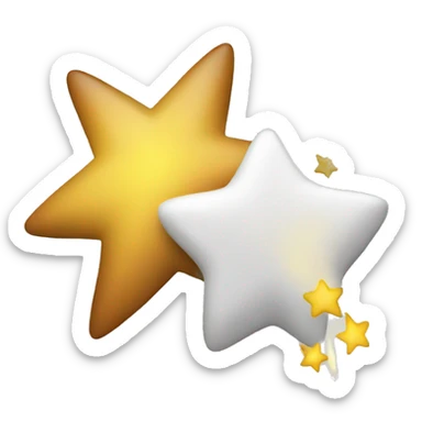 Create this shooting star with a white background. sticker