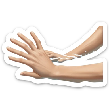 An icon showing a close-up of a swimmer’s hands cutting through the water in a pool. The swimmer is partially submerged, with water ripples and a blurred background, emphasizing the fluid motion and focus. Transparent background highlights the grace and speed of swimming sticker