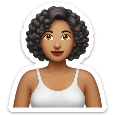 terapeuta vocacional mujer de cabello largo rojo rizado sin lentes sticker