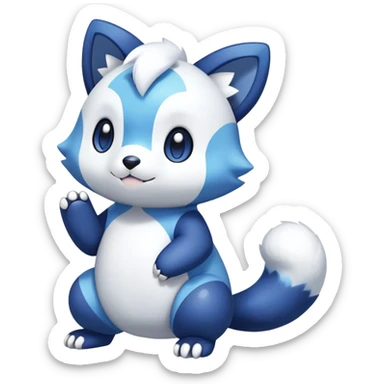 Shiny Meowstic-Oshawott-Hybrid (Full body) sticker