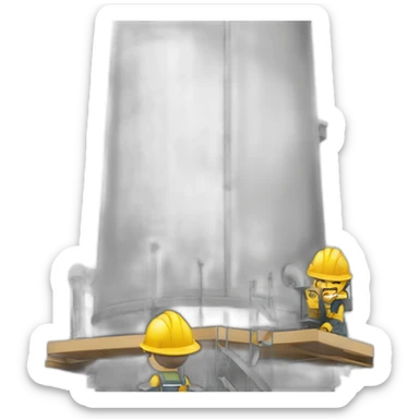 ÖLBohrturm arbeiter sticker