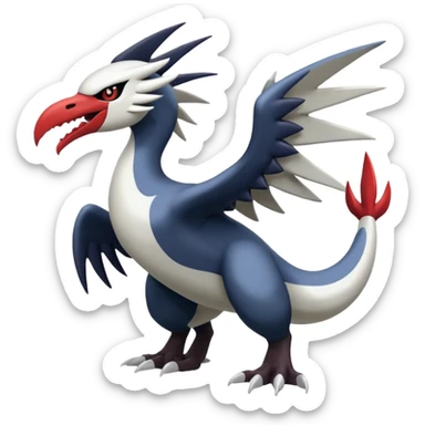 Yveltal-Lugia-Silvally-Fakémon-hybrid-creature (full body)  sticker