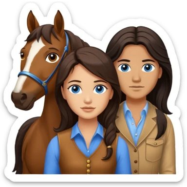 Remove rabbit ears from blue eyed trevor donovan with brown eyed danica mckellan and horse sticker