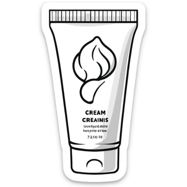 crumpled, empty hand cream tube, flattened and wrinkled, cap on, bright and colorful, decorated like a beauty product sticker