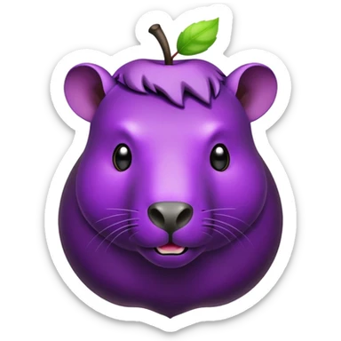 Black and purple poison apple with a capybara sticker
