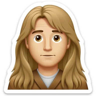 long haired tan special ed guy sticker