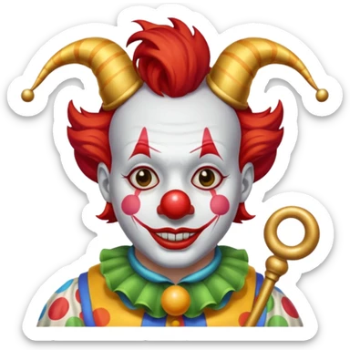  Clown with horn with big horn  sticker