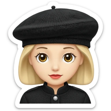 beret only no human sticker