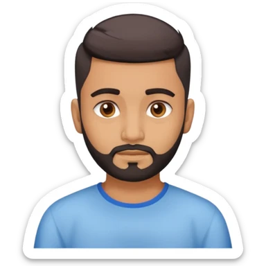 Indian man 25 years old fade hair cut no beared  sticker