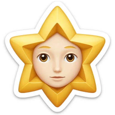 Real star shape face and body sticker