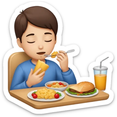 everyday life, food, sleep, work sticker