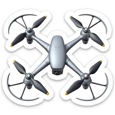 Drone – Quad-copter with spinning propellers sticker