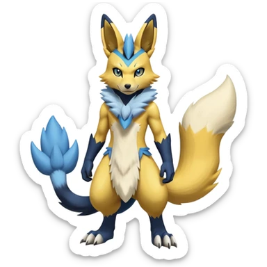 Lucario-Renamon-Zeraora-hybrid (Full body) sticker