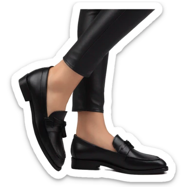 Loafers black sticker