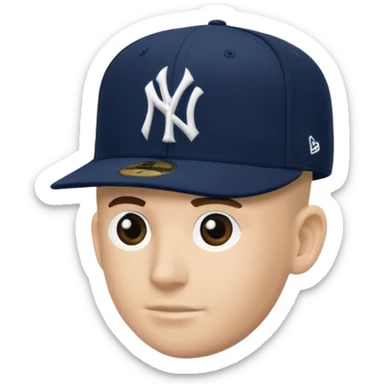 Brimless new york Yankee cap sticker