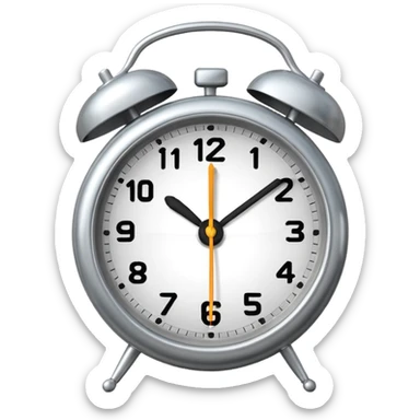 Alarm clock sticker